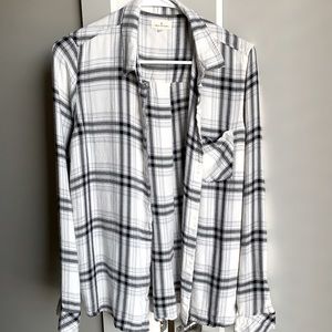 White with Gray Plaid Shirt
